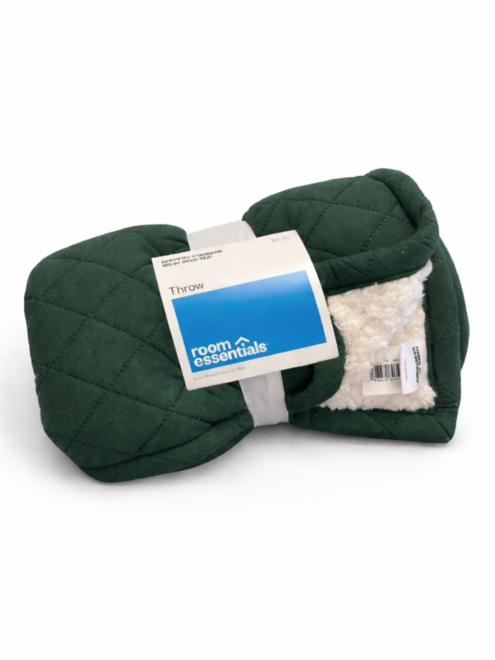 Room Essentials Quilted Throw with White Sherpa